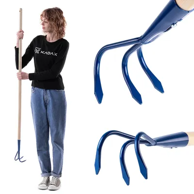 Immagine prodotto di Arieggiatore KADAX "Cogne", coltivatore manuale in metallo, artiglio da giardino 170 cm, manico in legno