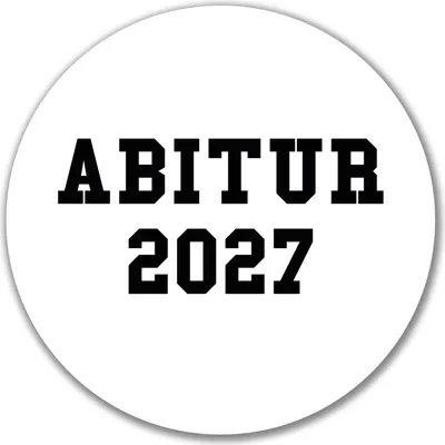 Produktbild von Huuraa Aufkleber Abitur 2027 ABI 10cm rund Sticker Geschenkidee