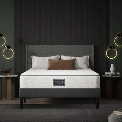 Produktbild von Matratze mit Bonellfederkern, 140x200 cm - 25 cm Dicke - 7 Zonen - Hybrid aus Latex und Kaltschaum