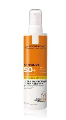 Zdjęcie produktu dla La Roche-Posay - Anthelios Invisible Spray Ultra Resistant SPF 50+ - Spray przeciwsłoneczny do skóry wrażliwej 200ml
