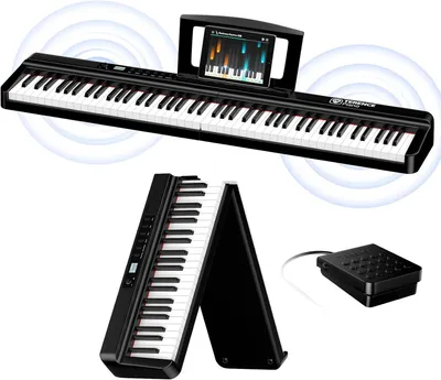 Zdjęcie produktu dla Pianino cyfrowe 88 klawiszy - Keyboard, pianino elektryczne, instrument klawiszowy elektryczny, składane pianino
