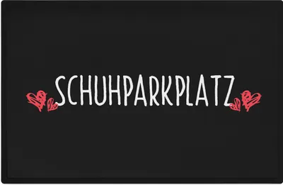 Produktbild von Trendation - Schuhparkplatz Lustige Fußmatte Geschenk Fussmatte mit Spruch Innen und Außenbereich 60x40 cm