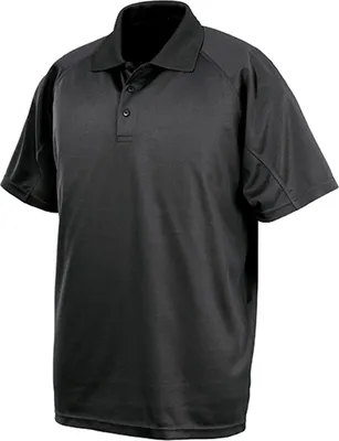 Produktbild von SPIRO S288X | Herren Performance Aircool Polo, Polyester eye-bird-Mesh - Farbe: Black - Größe: 4XL