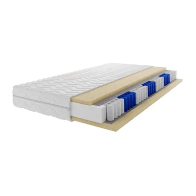 Zdjęcie produktu dla Materac dwustronny pocketowy Cardamon 180x200 cm pianka lateksowa hipoalergiczny z 7 strefami komfortu H3 grubość 19 cm