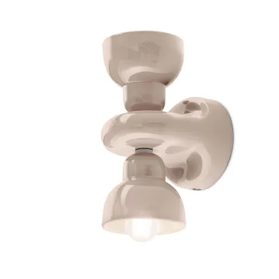 Zdjęcie produktu dla Vintage Deco Berimbau Ceramic Grey Sand 2 światła E14