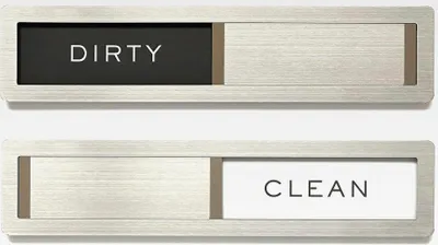 Produktbild von Geschirrspüler-Magnet Clean Dirty – Edelstahl Güteklasse 304 – Küchen-Organizer und Aufbewahrung – Magnet für Spülmaschine – Küchendekoration