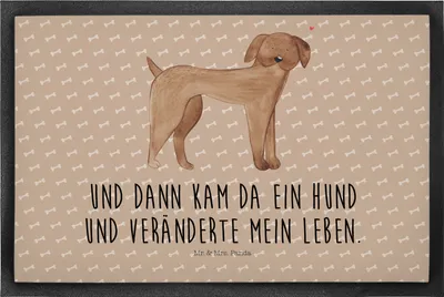 Produktbild von Mr. & Mrs. Panda Türmatte Hund Dogge 50 x 75 cm - Hundeglück - Geschenk, Fussmatte, Herz, Fußabtreter, Sprüche, Hunde, fußmatte, Schmutzmatte, Bodenvorleger, Deutsche