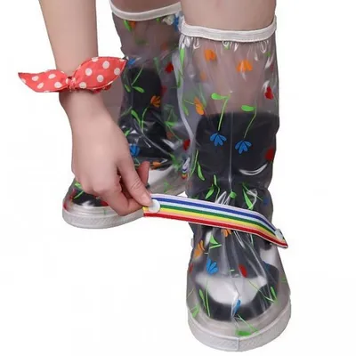 Produktbild von LA VAGUE RAIN FLOWER - Überziehschuhe TRANSPARENT / BLUMEN Größe: M