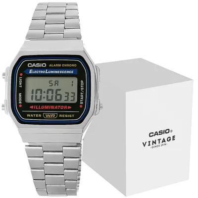 Obrázek produktu pro Casio A168WA-1YES Bracelet watch Männlich Elektronisch Silber Uhr (A168WA-1YES)