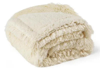 Produktbild von Hundedecke wasserdicht 100 x 120 cm Creme Plüsch waschbar Haustier Decke für Hunde und Katzen