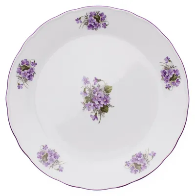Obrázok produktu pre Český porcelán, a.s., Dubí Plytká miska, 30 cm, fialky, Český porcelán
