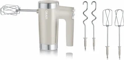 Produktbild von Graef HM508, Handmixer, Graubraun, Schlagen, Kneten, Mixen, Rührer, 1,65 m, 1080 RPM, Tasten