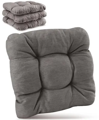 Produktbild von Beautissu 4er Set Premium Stuhlkissen Hellgrau HighLux SK, 40x40x8cm