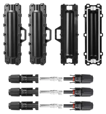 3er-Set PV-Anschlussdosen IP68 mit 3 Paar Stecker/Buchse