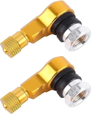 Produktbild von Motorradreifenventil 2 Stück 113 mm universell - Aluminiumlegierung - Reifenventil - Gold.