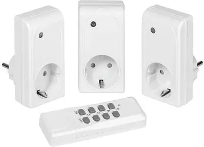 Produktbild von Funksteckerset 3fach mit Auto Learn Funktion, 1.000W (34434)