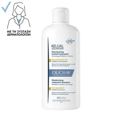 Produktbild von Ducray Kelual Squanorm Feuchtigkeitsspendendes Behandlungsshampoo bei trockenen Schuppen 400 ml