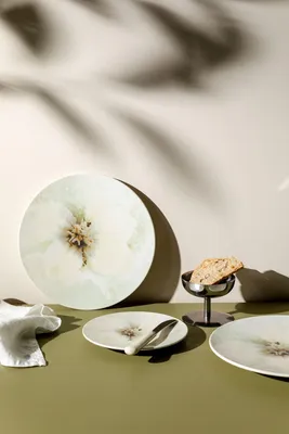 Image de Hermia Concept, ensemble de 4 assiettes à dessert de haute qualité, en porcelaine 100 % | 15 cm