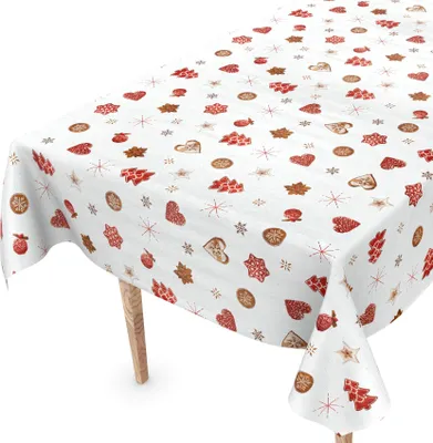 Produktbild von Tischdecke Wachstuch Weihnachten Weiß Robust Wasserabweisend Breite 140 cm Länge 100 cm