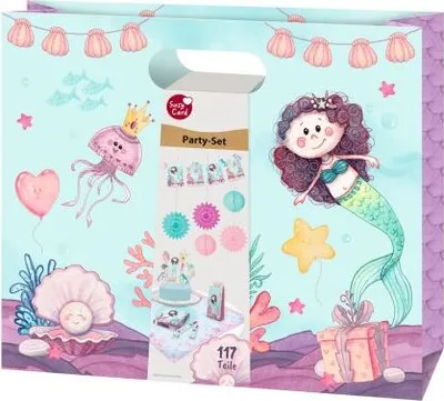 Produktbild von SUSY CARD Party-Set "Mermaid" 117-teilig