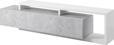 Produktbild von Furniture24 Fernsehschrank Bota 40 Unterschrank Lowboard mit Aufsatz und Schublade 219 x 52 x 45 cm Beton Colorado/Weiß