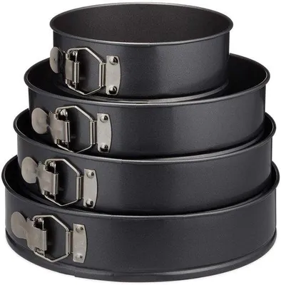 Produktbild von Grau-metallic Backofenformen Set - 4 Stück - antiaanbaklaag
