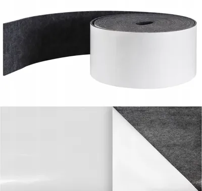 Obrázek produktu pro Filc 10 m x 10 cm, samolepicí filcová páska, šedá, 3 mm, filc na ruční práce, role, podložky pod nábytek, ochrana proti poškrábání, filcové proužky, zvuková izolace