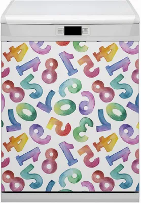 Produktbild von Dekorative Magnetmatte Küche Geschirrspüle 60x70 cm  Magnet für Spülmaschine  - Farbige Buchstaben