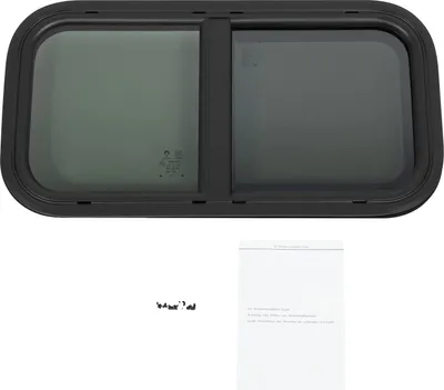 Produktbild von Wohnmobilfenster, langlebiges Material, modernes Design, schwarz