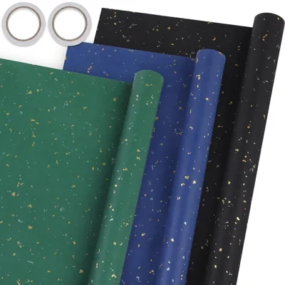 Productafbeelding van 3 Rollen Cadeaupapier met Sterrenhemel Design