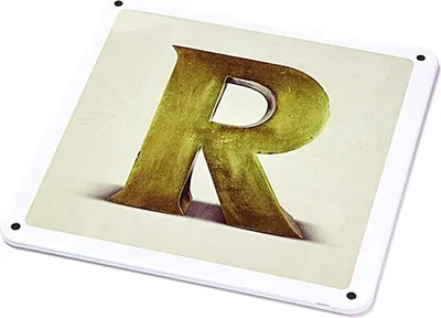 Produktbild von Metallschild - "R"