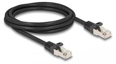 Imagen del producto de Delock - Cable de red - RJ-50 (macho) a RJ-50 (macho) - 2 metros - S/FTP - sin gancho - Negro