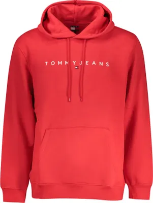 Rundhals Sweatshirt Tommy Jeans Pullover Herren Rot Tommy Jeans  Kapuzensweatshirt »FONT PLAY HOODIE«, Regular Fit Mit