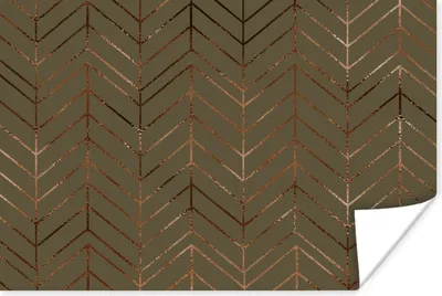 Produktbild von MuchoWow® Poster Muster - Linie - Bronze - Luxus 60x40 cm - Schlafzimmerdekoration