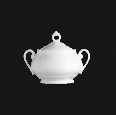 Zdjęcie produktu dla Mała cukiernica 250 ml, biała porcelana, Werona, G. Benedikt