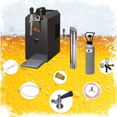Produktbild von Untertheken Komplett Set - Zapfanlage JET 30 Bierkoffer, Bierzapfanlage, Durchlaufkühler 1-leitig Trockenkühler, bis zu 35 Liter/h, ohne