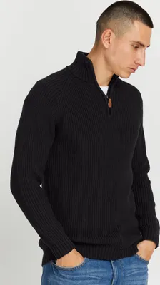 Produktbild von SOLID SDXenox Herren Strickpullover Troyer Grobstrick Pullover mit Stehkragen 100% Baumwolle Regular fit