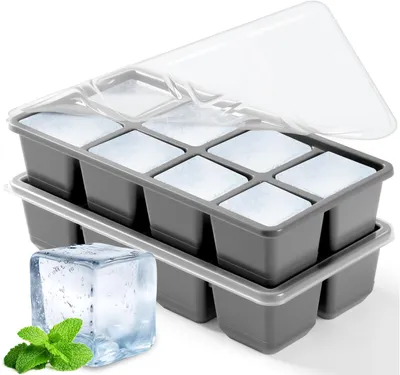 Produktbild von Eiswürfelformen mit Deckel, 4,5 cm, 2er-Pack, BPA-frei, aus Silikon