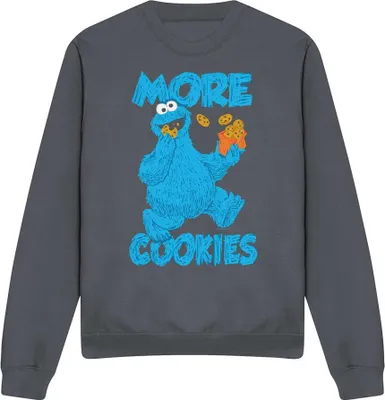 Produktbild von Sesame Street - "More Cookies" Sweatshirt für Herren/Damen Uni TV19944 (L) (Holzkohle)