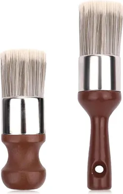 Produktbild von Reinigungsbürsten-Set für Ledermöbel (2 Stück), Ergonomische Salbenbürste in 2 Ausführungen, Reparaturwerkzeuge für Gewachstes Leder