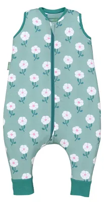 Imagen del producto de Saco de dormir para bebé con pies, 100% algodón certificado , longitud ajustable de 110-120 cm, para niños y niñas