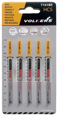 Obrázek produktu pro Volkers T101BR-5 pilový list do přímočaré pily HCS