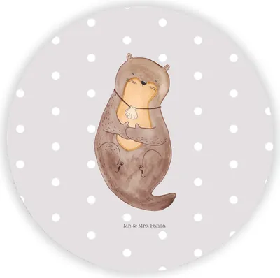 Produktbild von Mr. & Mrs. Panda magnet Otter Muschel - Grau Pastell - Geschenk, Seeotter, für kühlschrank, Medaillon, Kühlschrankmagnet, Träumen, whiteboardmagnet, pinnwand, fotos, Süß