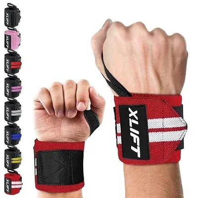 Zdjęcie produktu dla Opaski na nadgarstek do podnoszenia ciężarów crossfit nylon 2 szt.