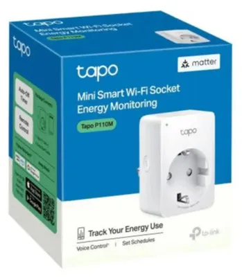 Produktbild von TP-Link Tapo P110M, Drinnen, Weiß, Polycarbonat (PC), RoHS, UKCA, CE, Kabellos, Bluetooth / Wi-Fi