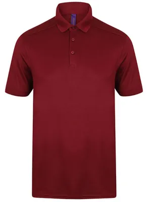 Produktbild von Henbury H460 | Herren Stretch Polo Shirt + Wick Finish - Farbe: Burgundy - Größe: S