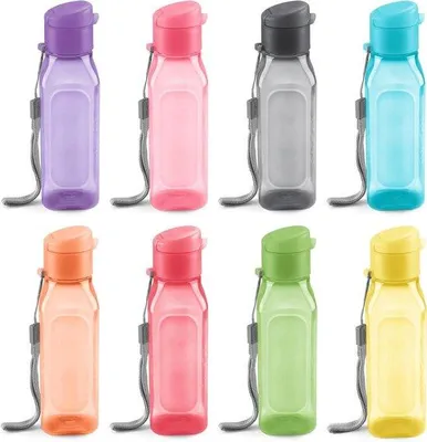 Immagine prodotto di Set di 4 borracce riutilizzabili - a prova di perdite - senza BPA - multicolore