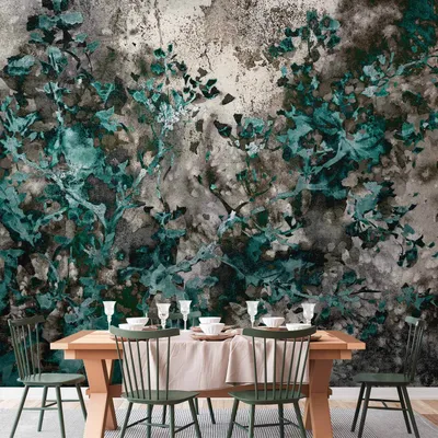Produktbild von Vlies Fototapete - Scandinavian Green 400x280 cm Muster a-A-10156-a-a