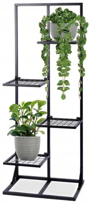 Produktbild von Vilde Metall-Blumenständer 4-stufig Schwarz 102 cm