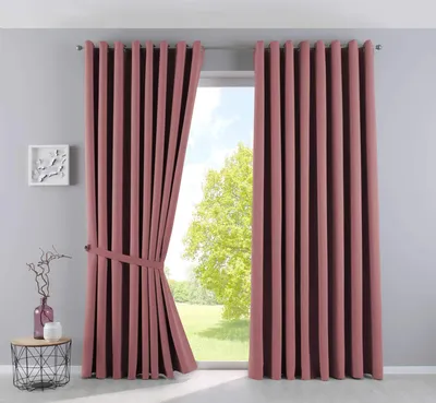 Produktbild von Gardinenbox Vorhänge Blickdicht »Newyork« Altrosa HxB 245x295 cm 2er-Pack Thermo